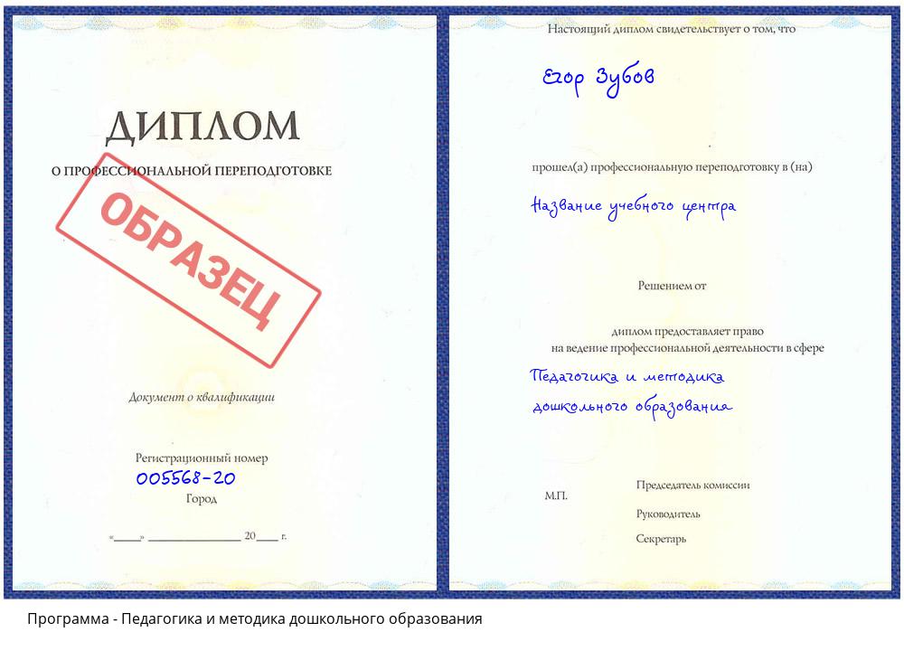 Педагогика и методика дошкольного образования Истра
