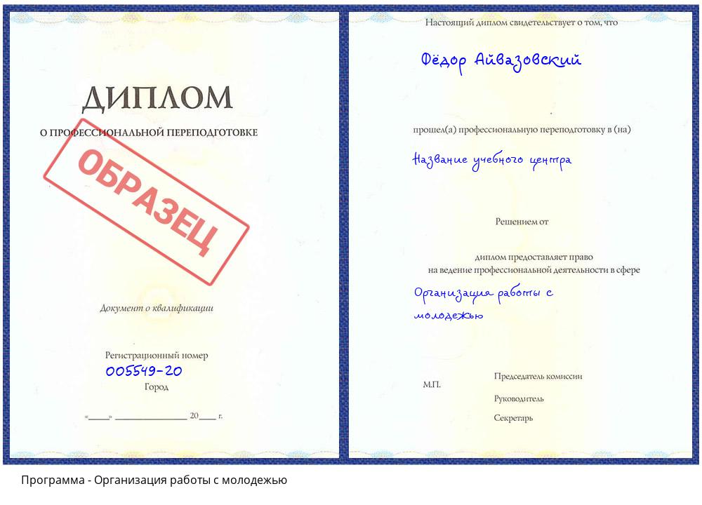 Организация работы с молодежью Истра