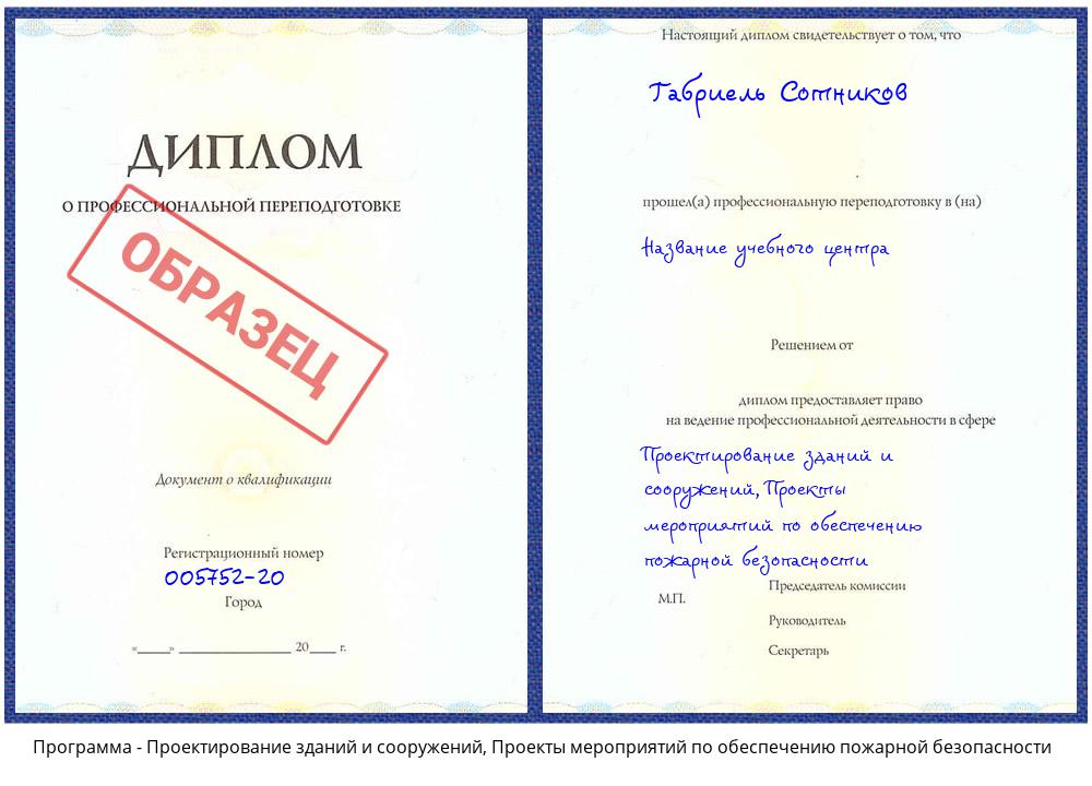 Проектирование зданий и сооружений, Проекты мероприятий по обеспечению пожарной безопасности Истра