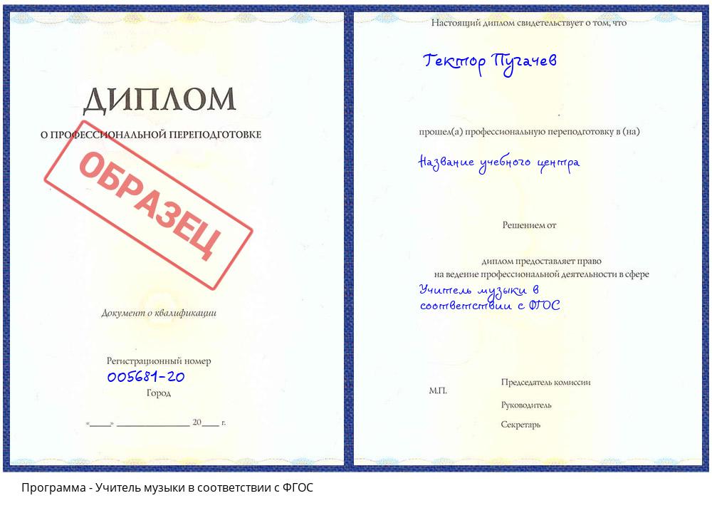 Учитель музыки в соответствии с ФГОС Истра