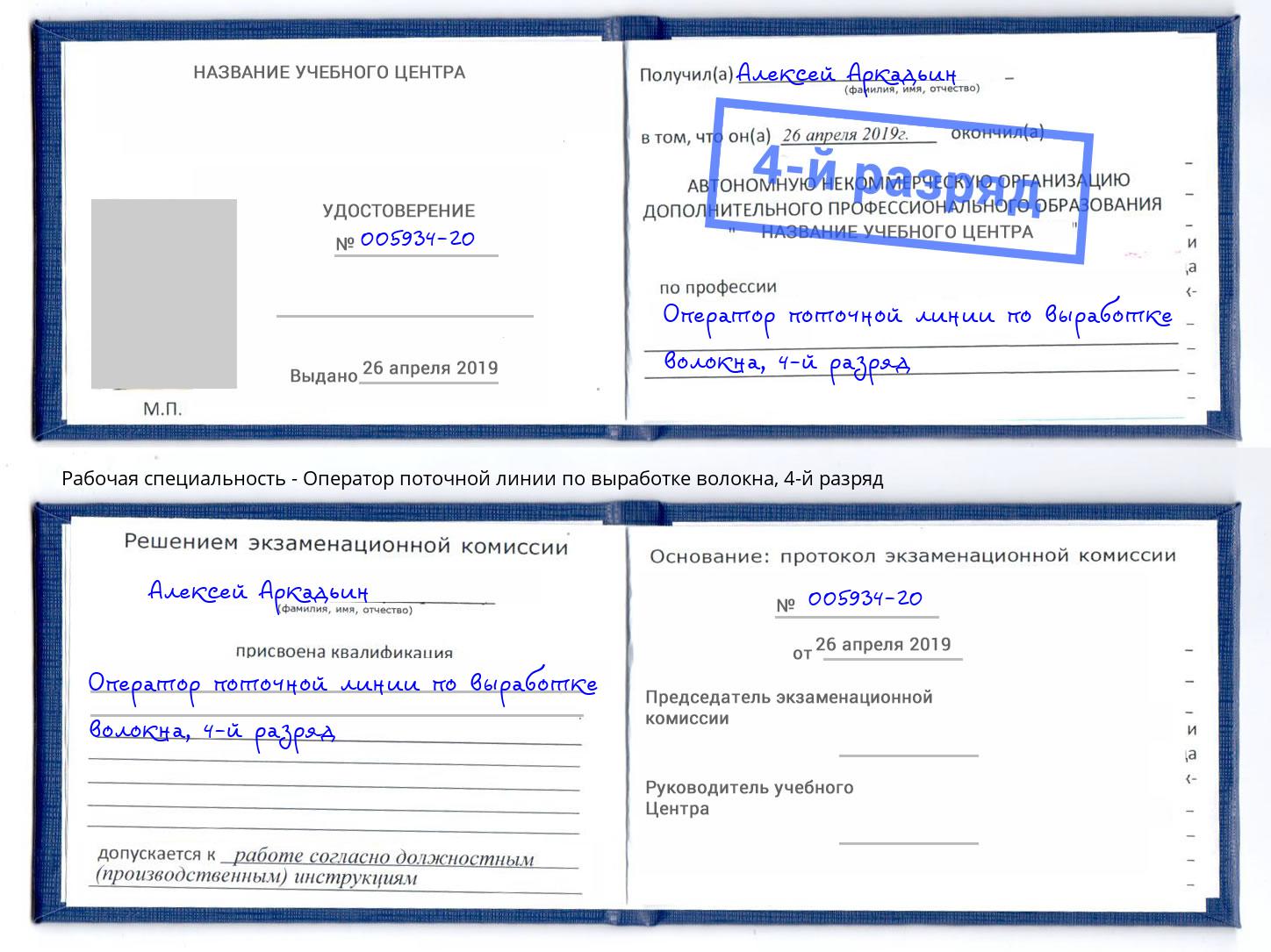 корочка 4-й разряд Оператор поточной линии по выработке волокна Истра